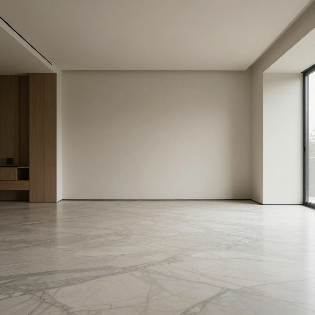 Honed limestone — smooth velvety matte surface with warm sandy tone and no reflective glare