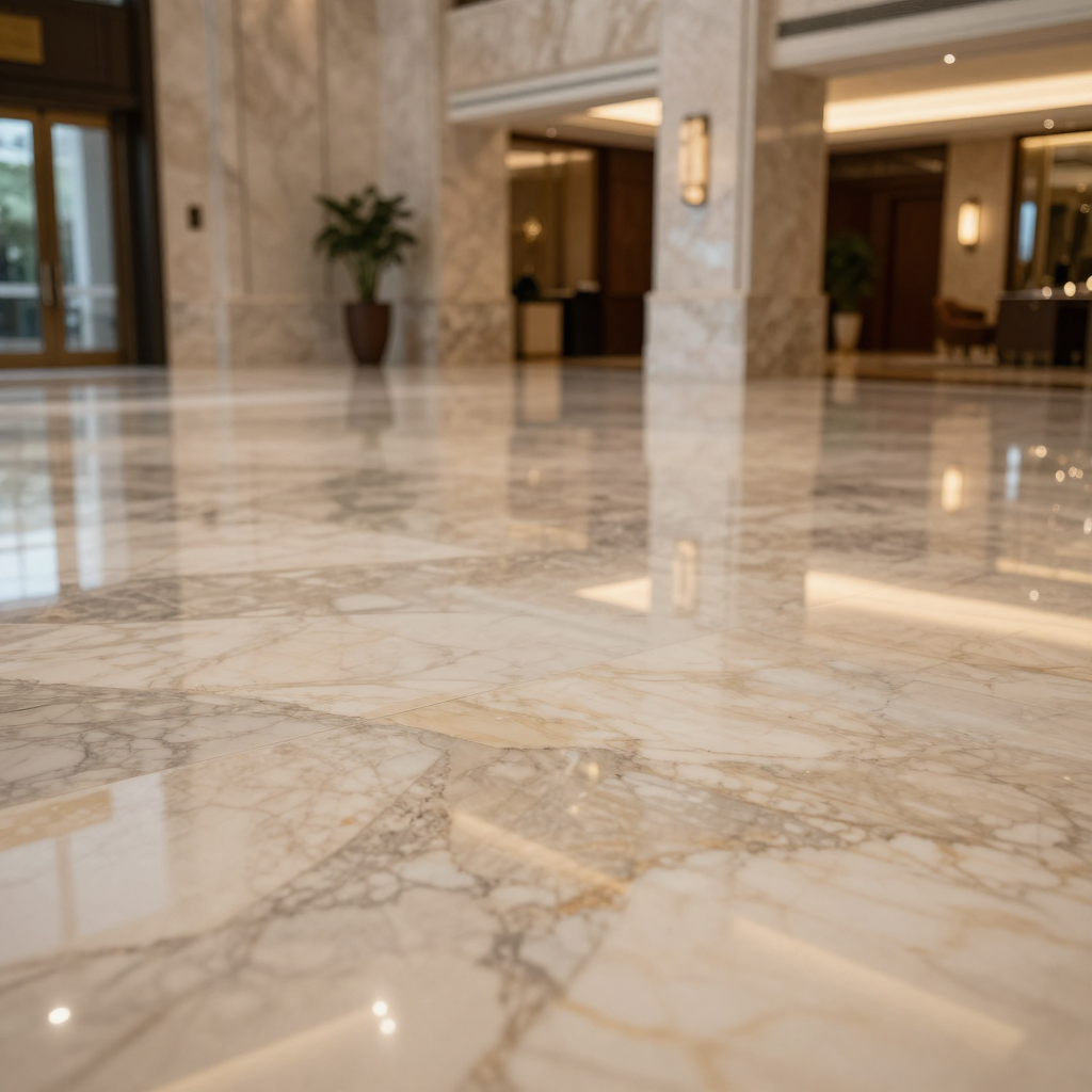 Polished stone finish — application example 1