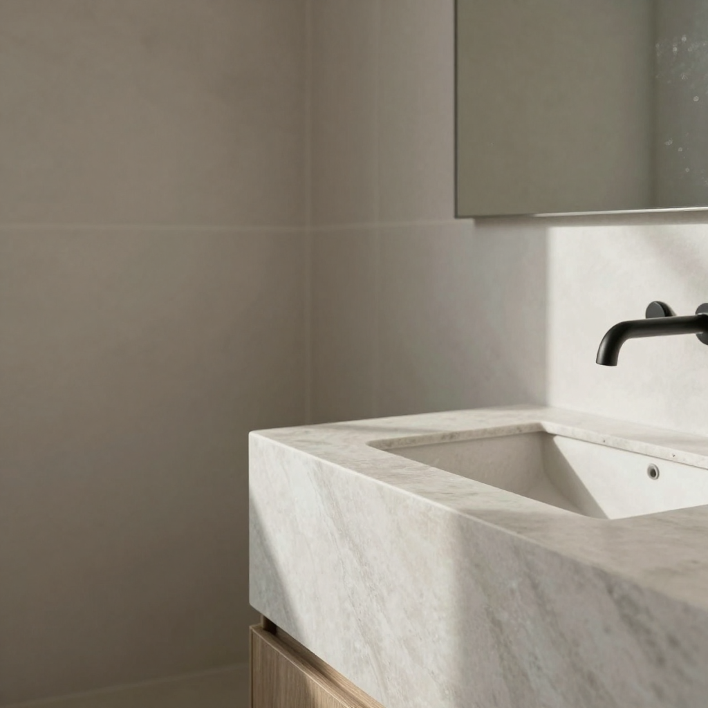 Honed stone finish — application example 1