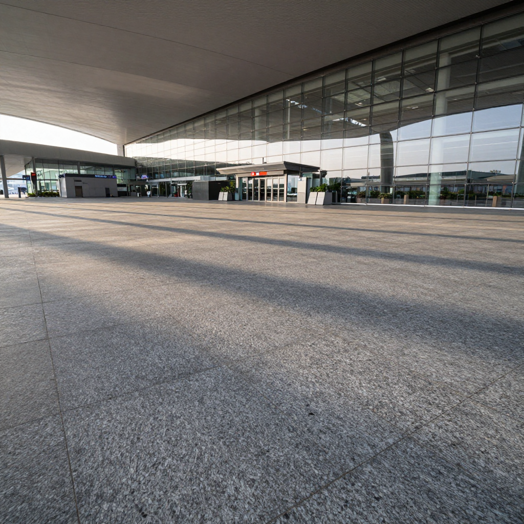 Flamed stone finish — application example 1