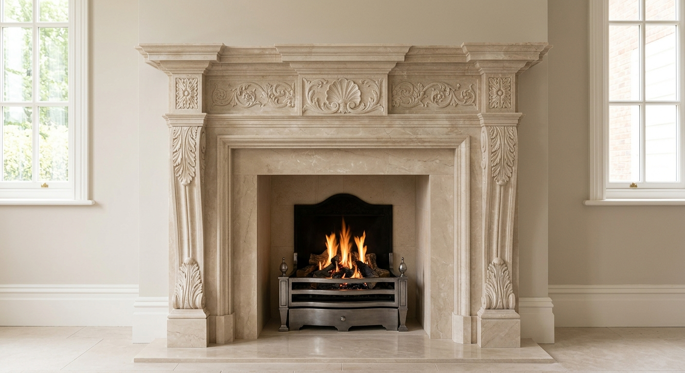 Luxury Natural Stone Fireplace Surrounds