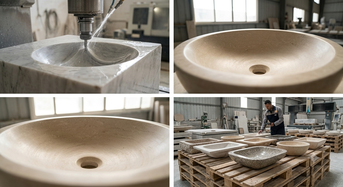 Custom Stone Basin & Luxury Marble Washbasin Fabrications