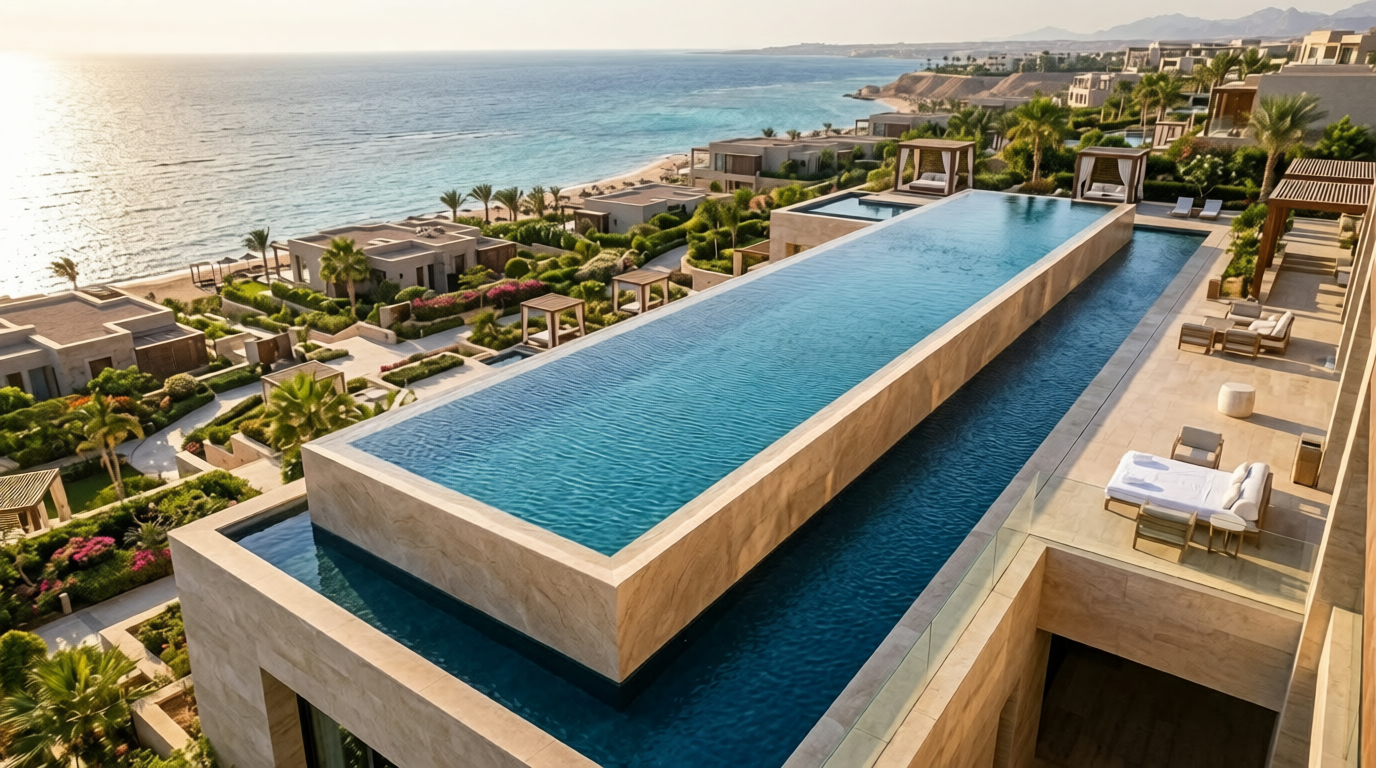 Custom Natural Stone Pool Coping, Borders & Luxury Surrounds